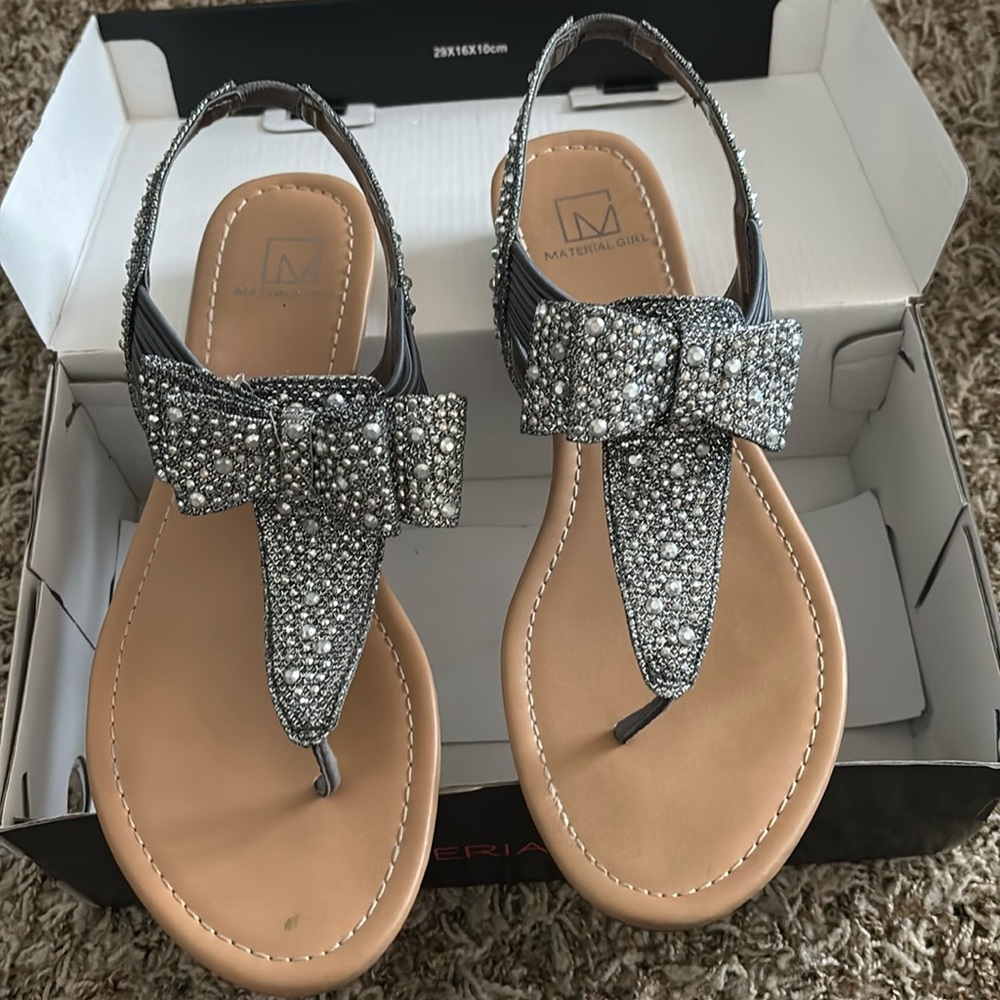 Material girl bow sandals